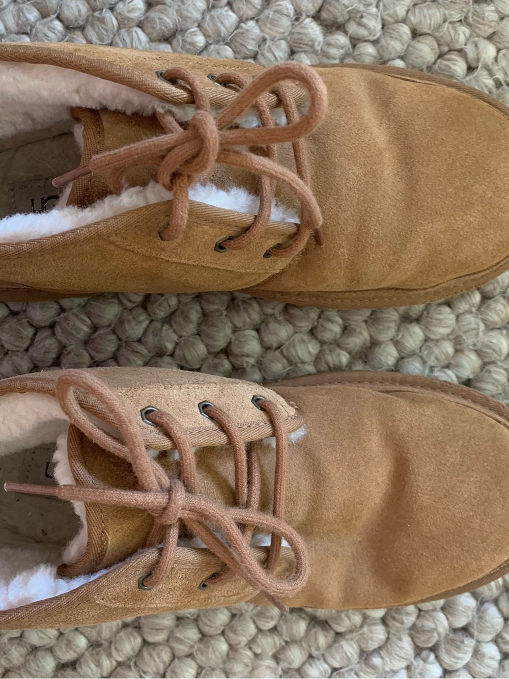 UGG Chestnut Shearling-Lined Lace-Up Boots - Picture 2 of 6